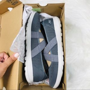 SKECHERS GO WALK LITE-CUTESY CHARCOAL MARY JANE